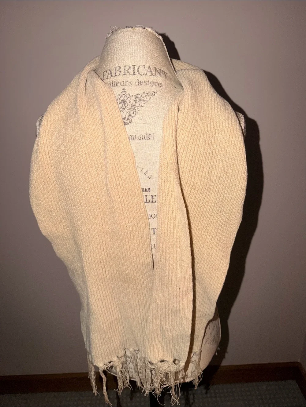 Chenille winter scarf